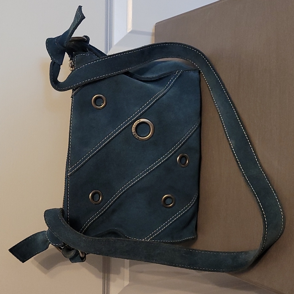Marc Jacobs teal suede handbag